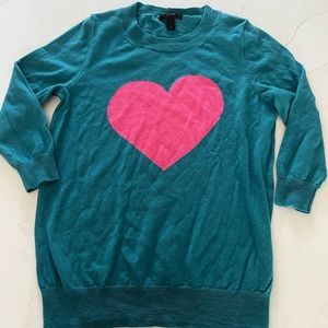 J.CREW heart sweater small